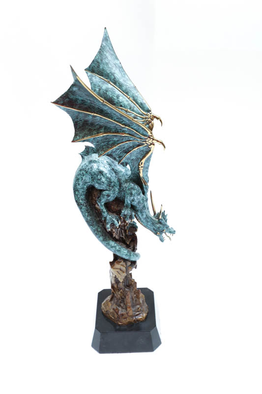 Limited Edition Bill Toma "Stalking" Bronze Dragon Sculpture