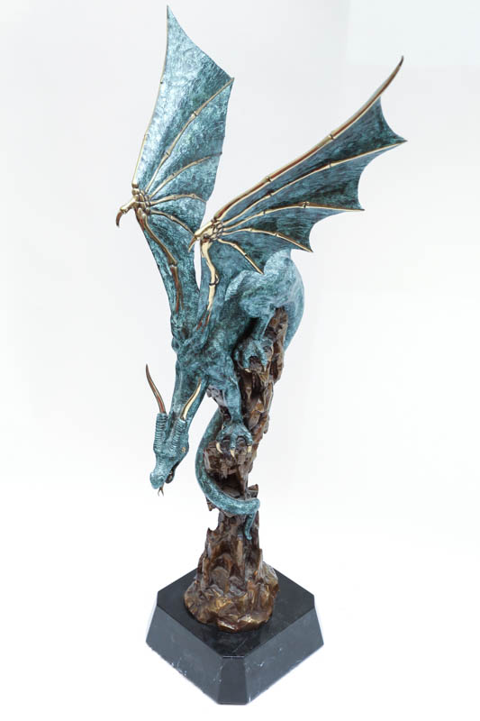 Limited Edition Bill Toma "Stalking" Bronze Dragon Sculpture