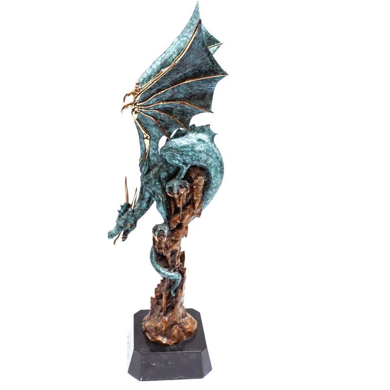 Limited Edition Bill Toma "Stalking" Bronze Dragon Sculpture