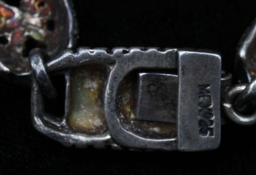 Collection of Turquoise and Coral Sterling Silver Bracelets