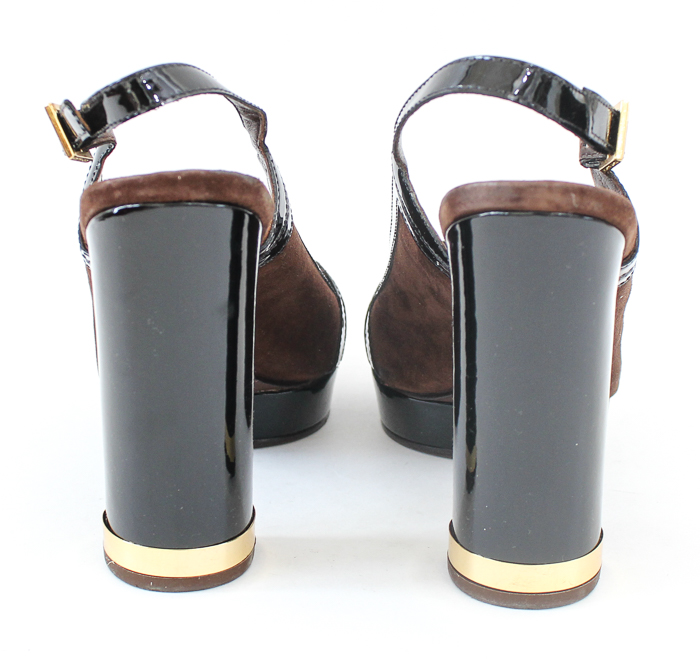 Tory Burch Brown Suede Slingback Heels