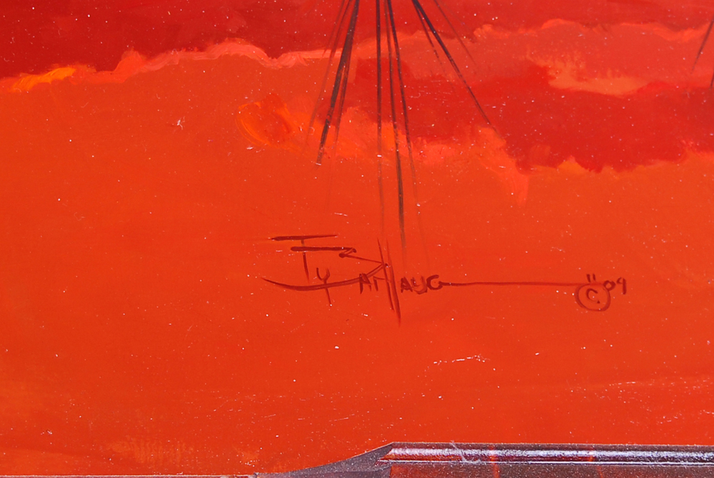 Ty Barhaug "Daybreak Over Summer Camp" Oil on Canvas