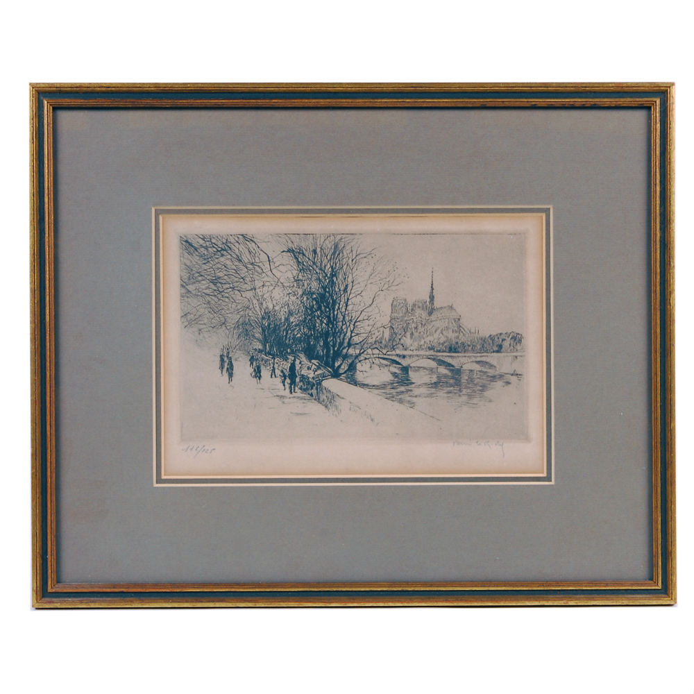 Limited Edition Henri Le Riche Signed Etching