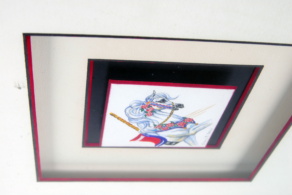 Shary B. Akers "Carousel Horse" Watercolor Painting