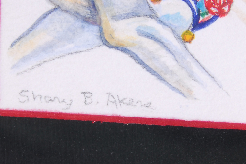 Shary B. Akers "Carousel Horse" Watercolor Painting