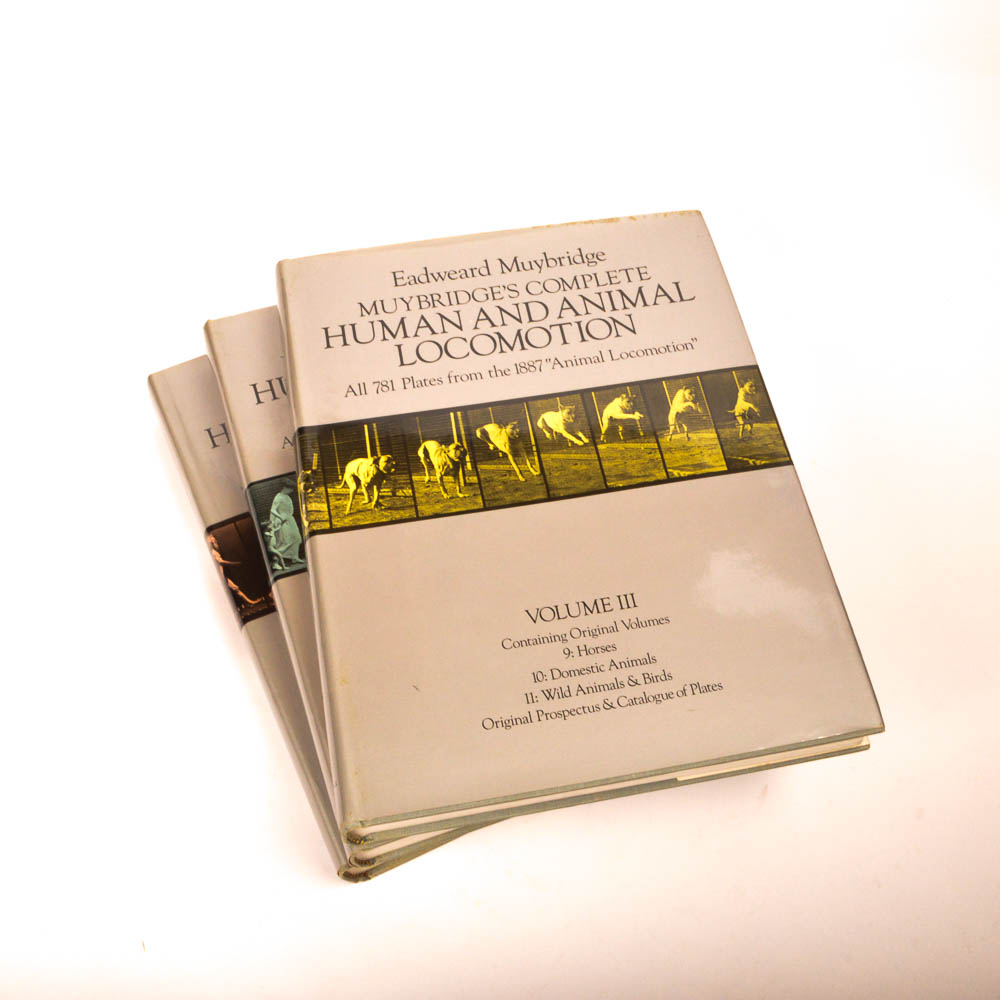 Eadweard Muybridge's "Complete Human and Animal Locomotion" Three Volume Set