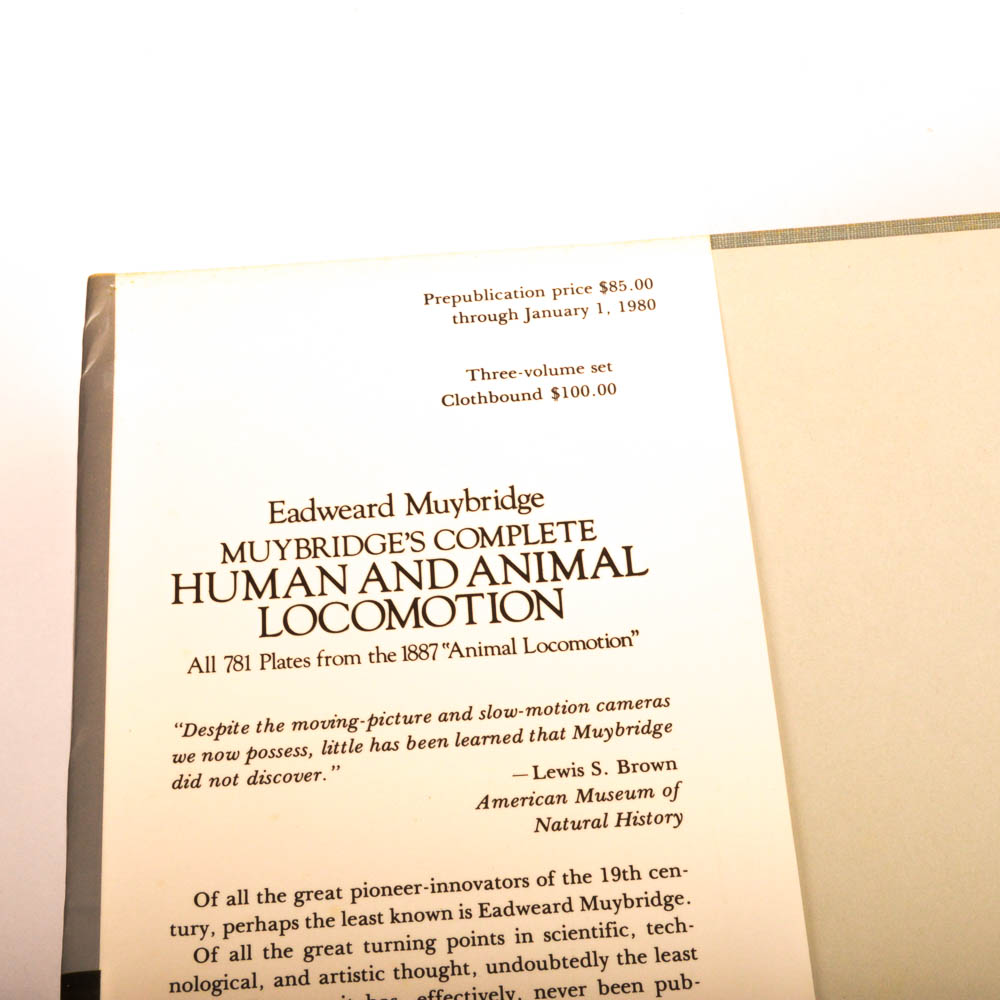 Eadweard Muybridge's "Complete Human and Animal Locomotion" Three Volume Set