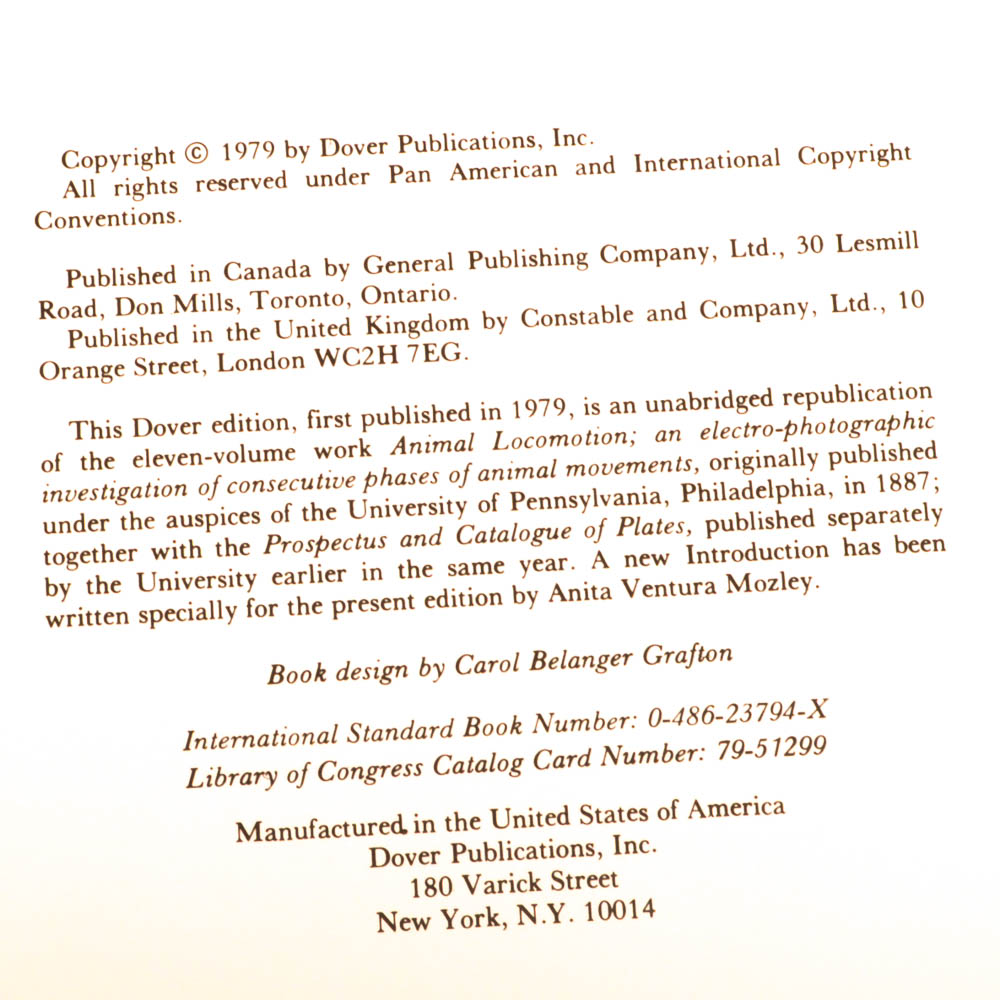 Eadweard Muybridge's "Complete Human and Animal Locomotion" Three Volume Set