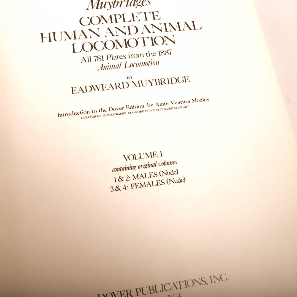 Eadweard Muybridge's "Complete Human and Animal Locomotion" Three Volume Set