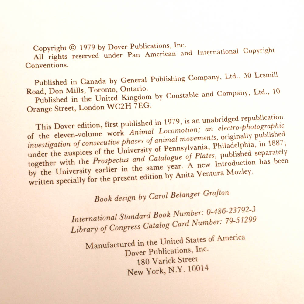 Eadweard Muybridge's "Complete Human and Animal Locomotion" Three Volume Set
