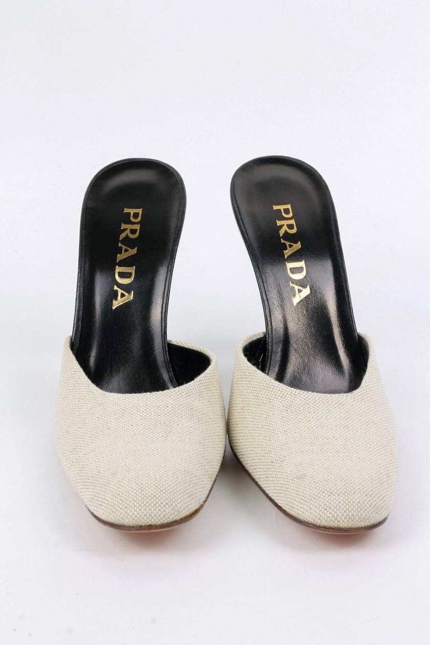 Prada Canvas Mules
