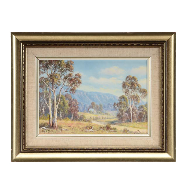 Laszlo "Leslie" Lukacs Original Oil Painting on Board "Valley Road"