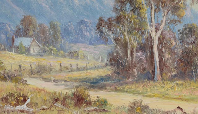 Laszlo "Leslie" Lukacs Original Oil Painting on Board "Valley Road"