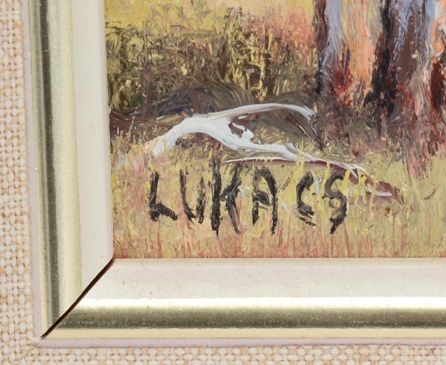 Laszlo "Leslie" Lukacs Original Oil Painting on Board "Valley Road"