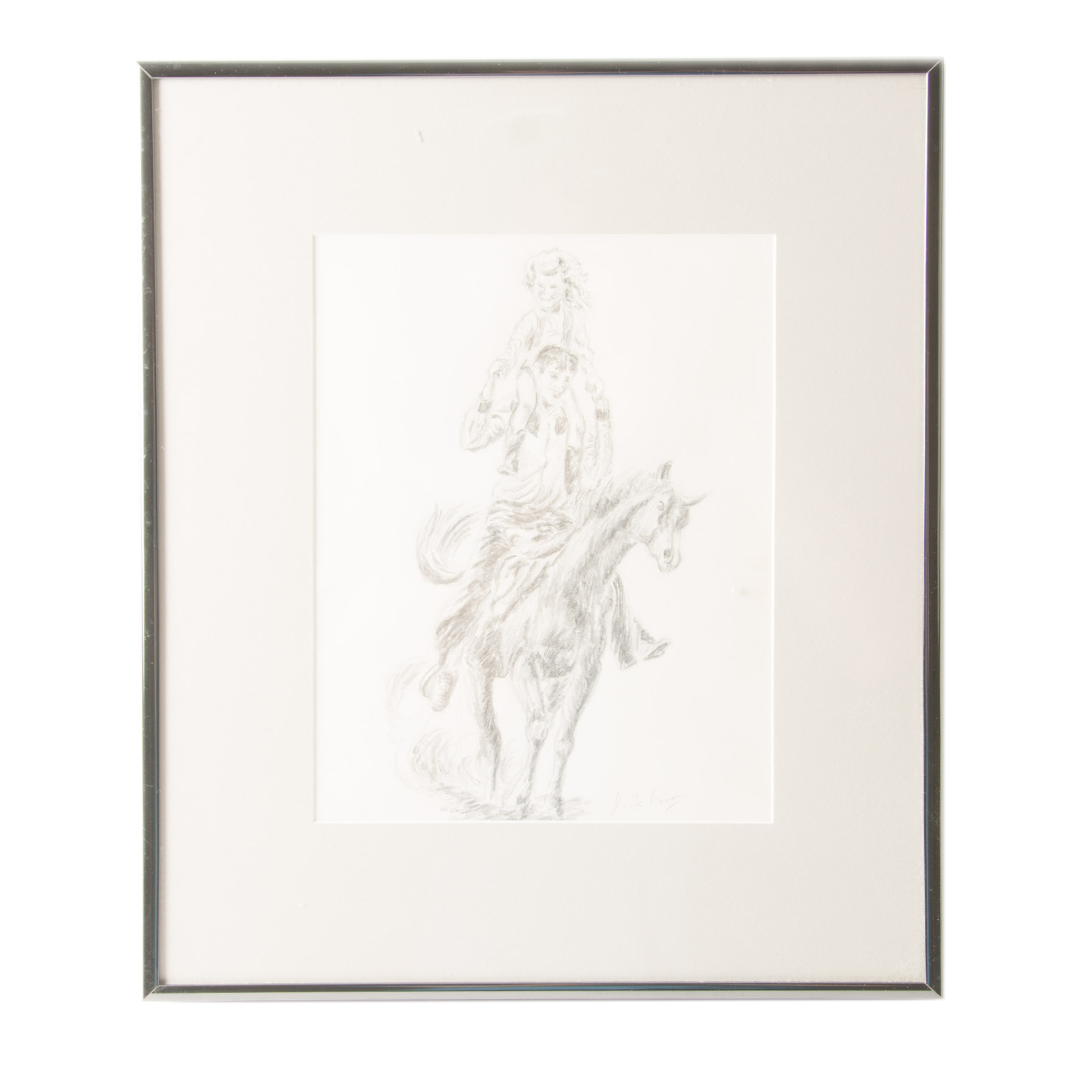 Original J. Lefever Pencil Drawing