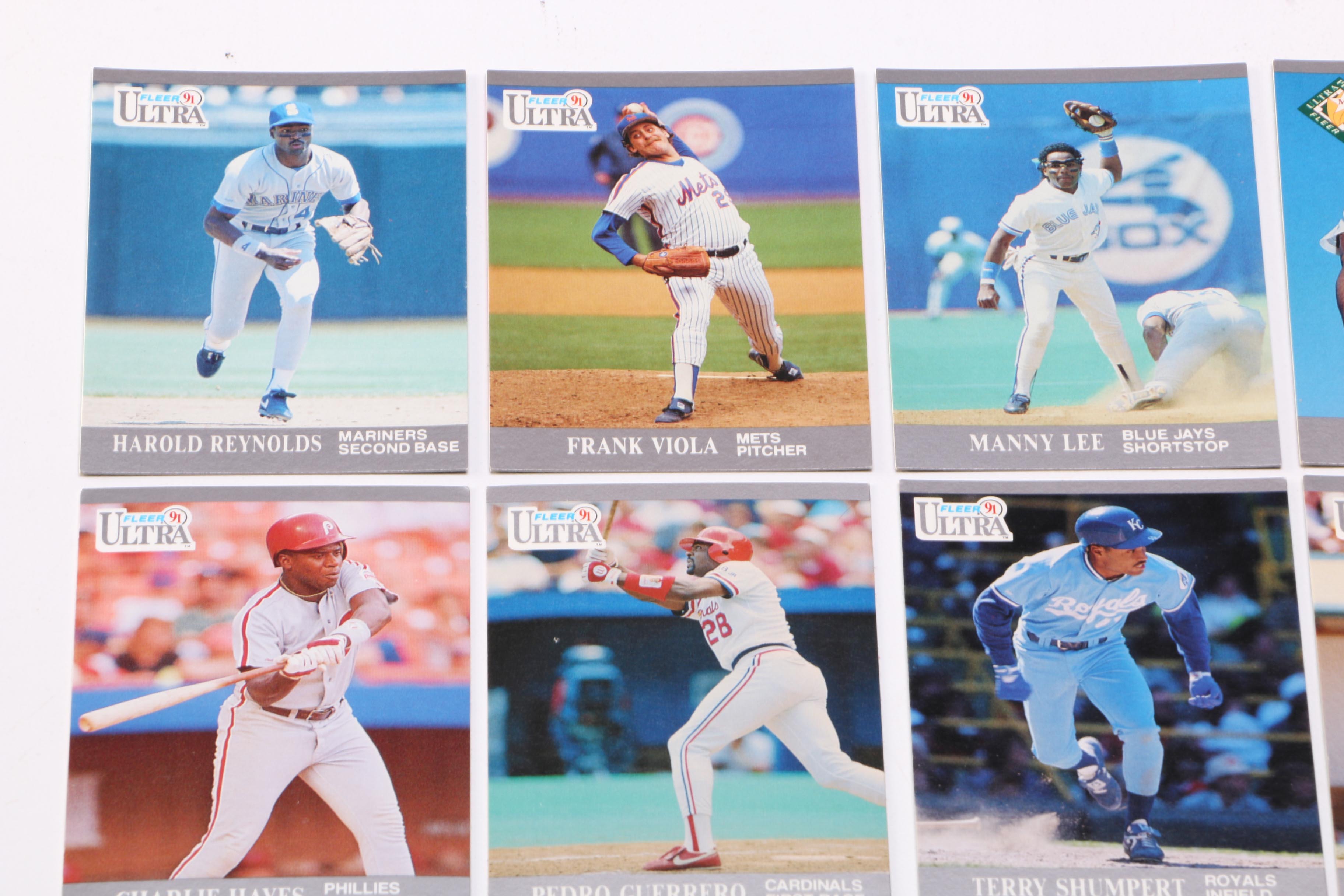 Collection of Fleer 1991 and 1993  Baseball Cards
