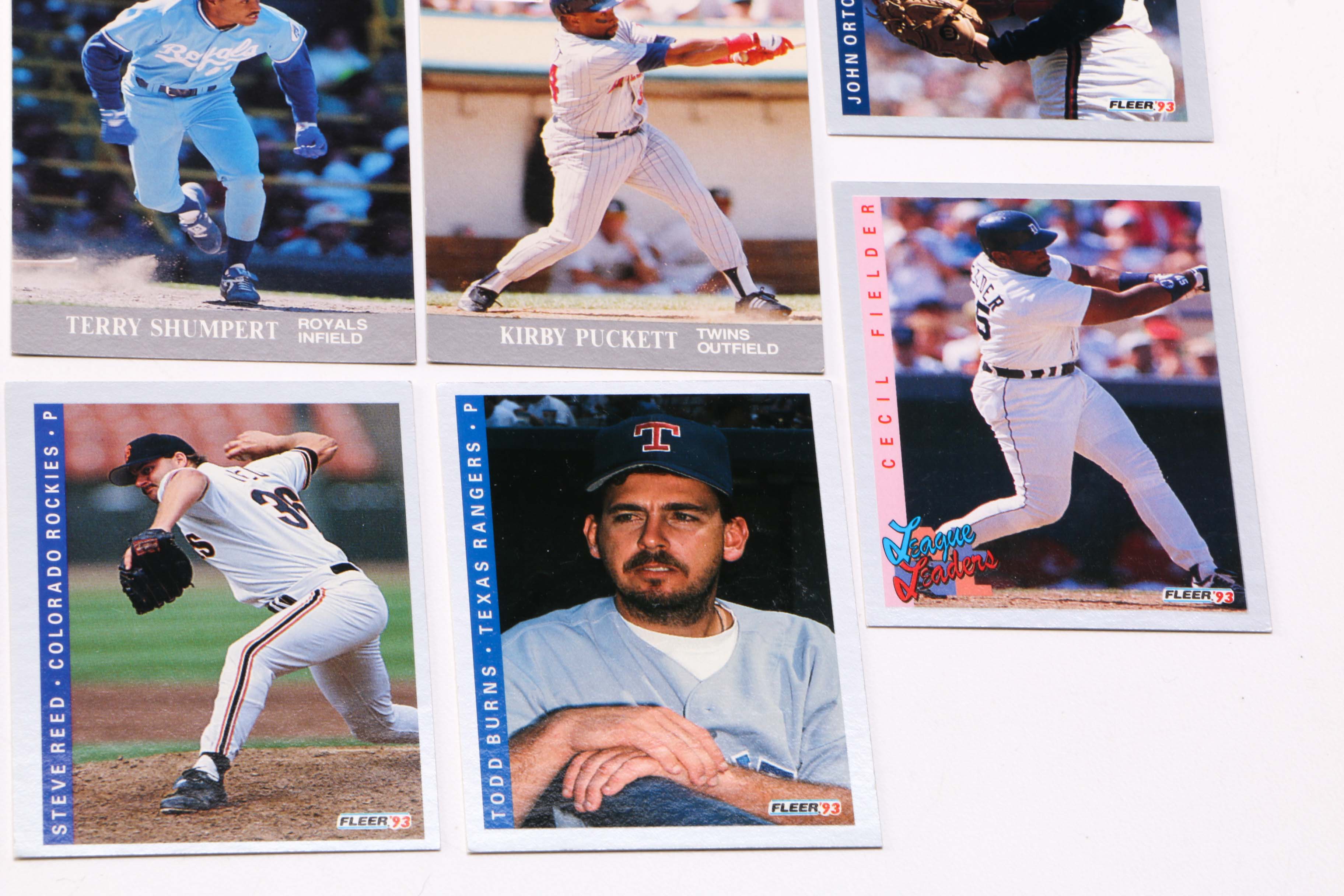 Collection of Fleer 1991 and 1993  Baseball Cards