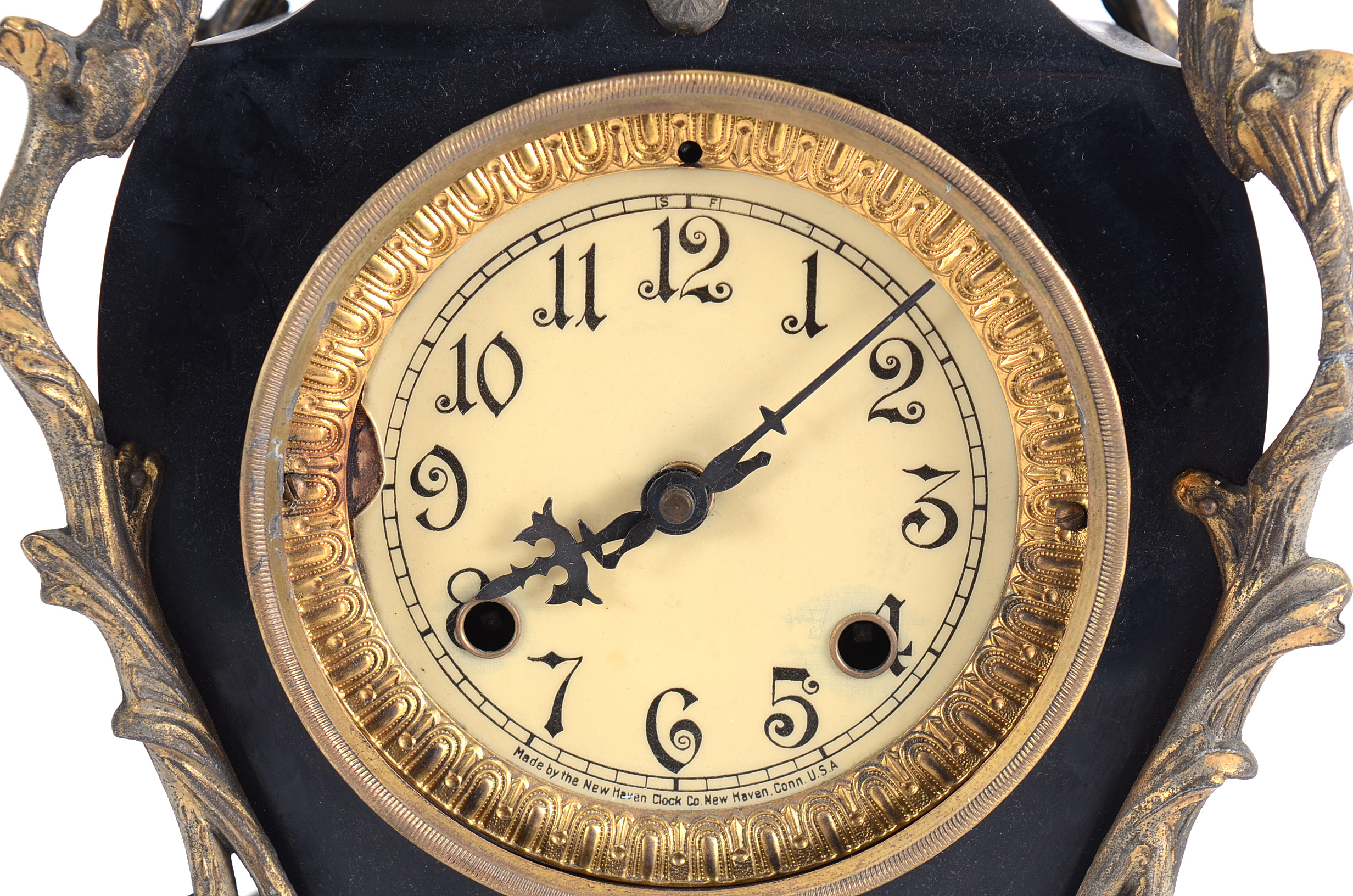 New Haven Cast Iron Mantel Clock