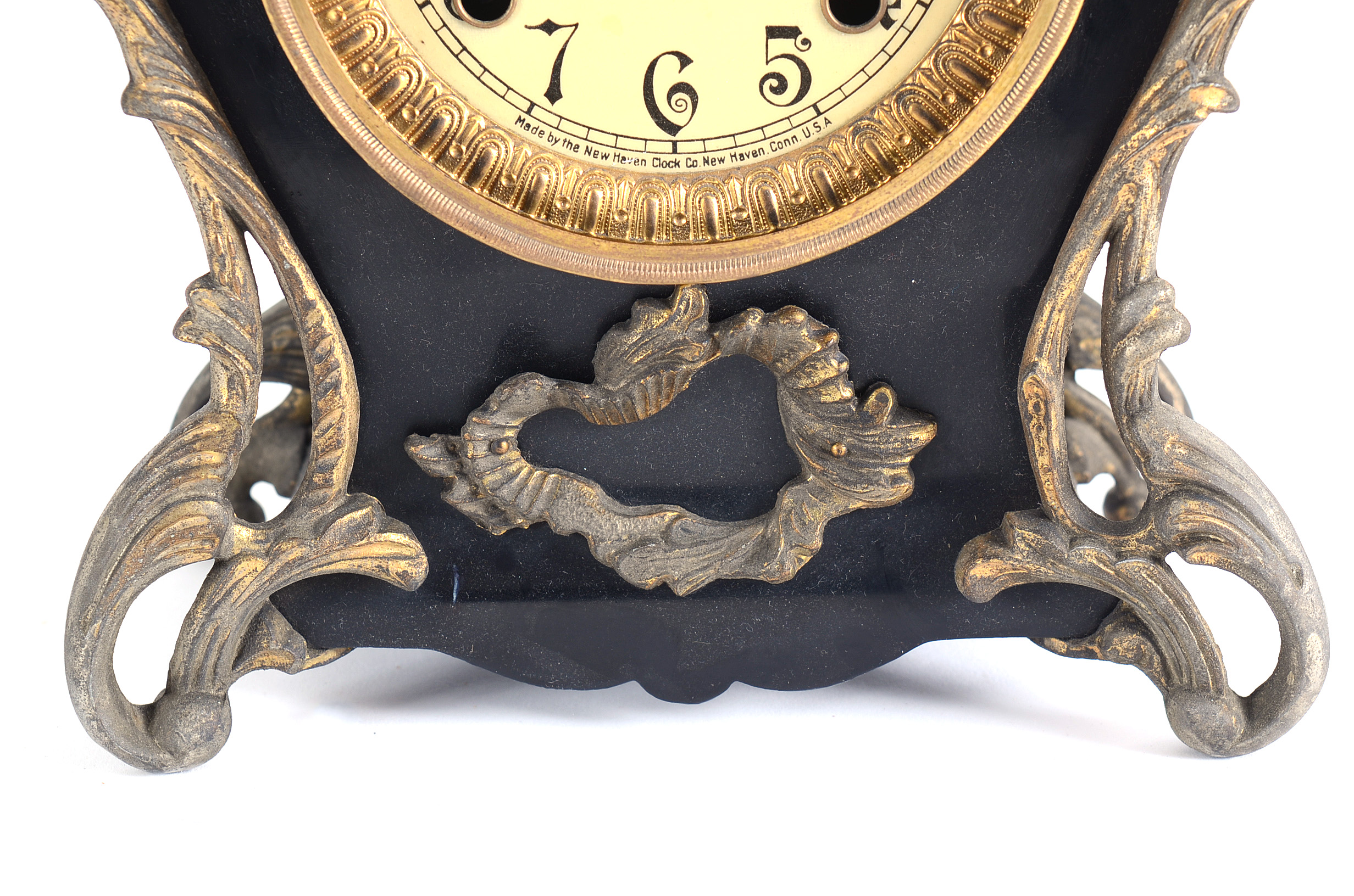 New Haven Cast Iron Mantel Clock