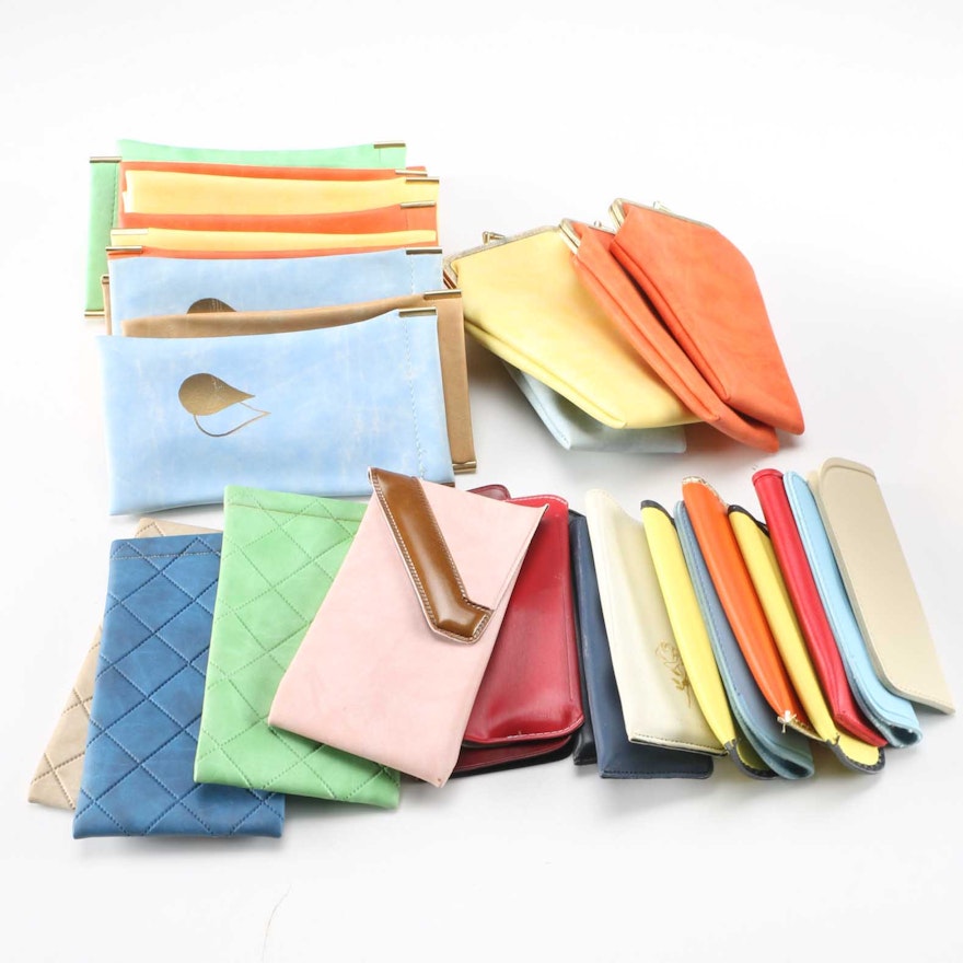 Assorted Vintage Colored Eyewear Cases