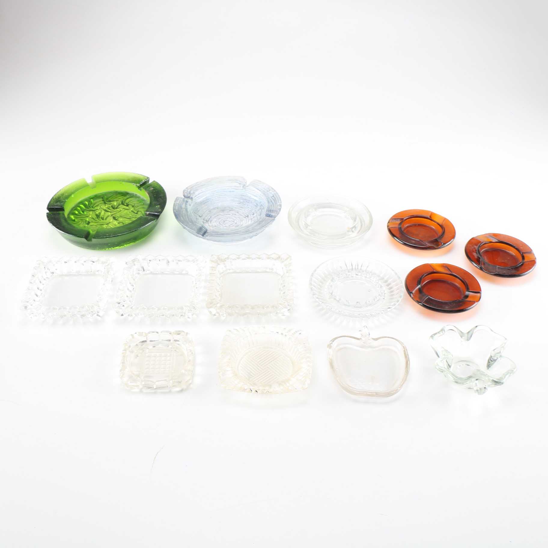 Vintage Pressed Glass Ash Receivers