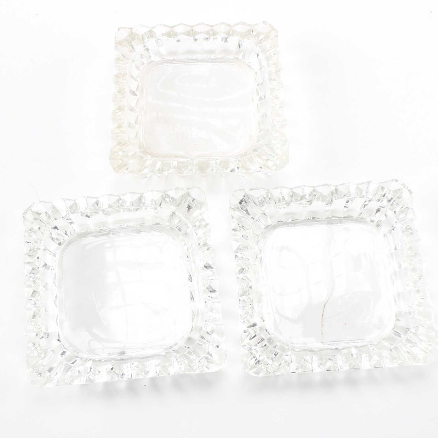 Vintage Pressed Glass Ash Receivers