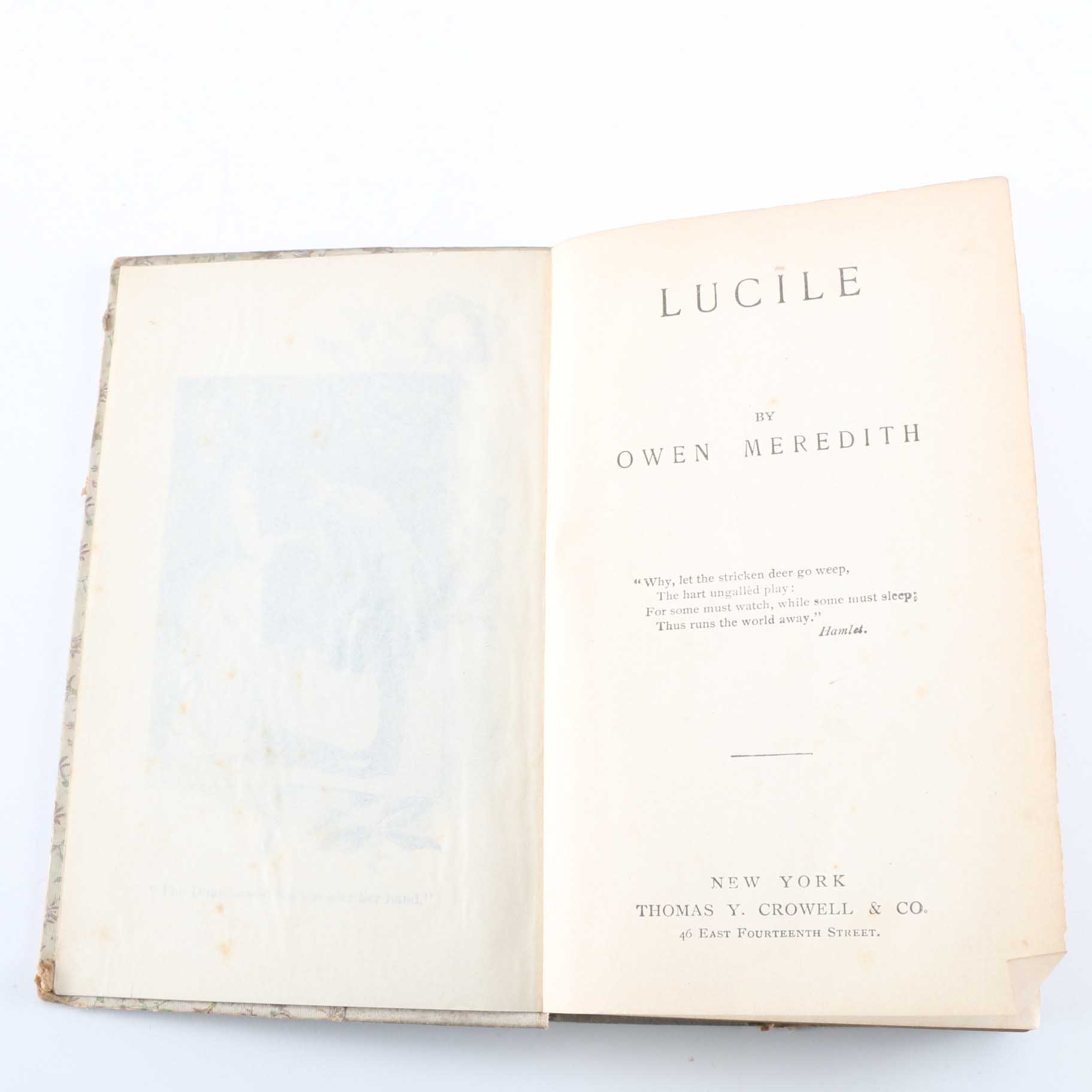 Antique Copy of Owen Meredith's "Lucile"
