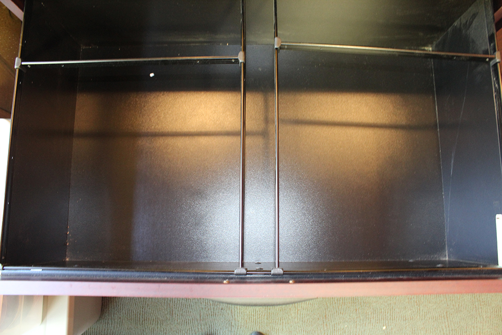 Wood Finish Three Drawer Long File Cabinet