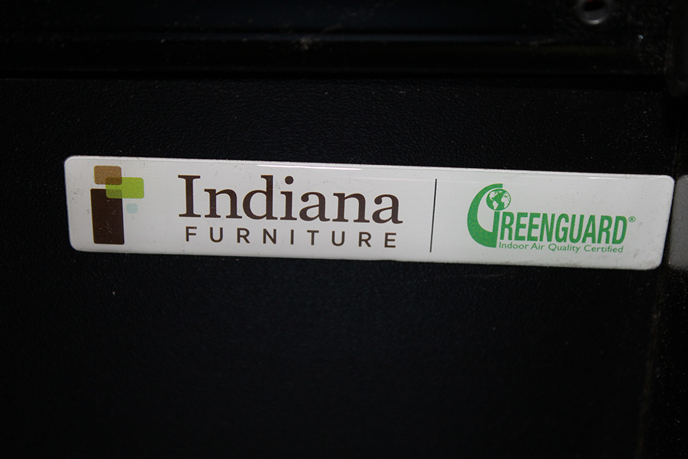 Wood Finish Three Drawer Long File Cabinet