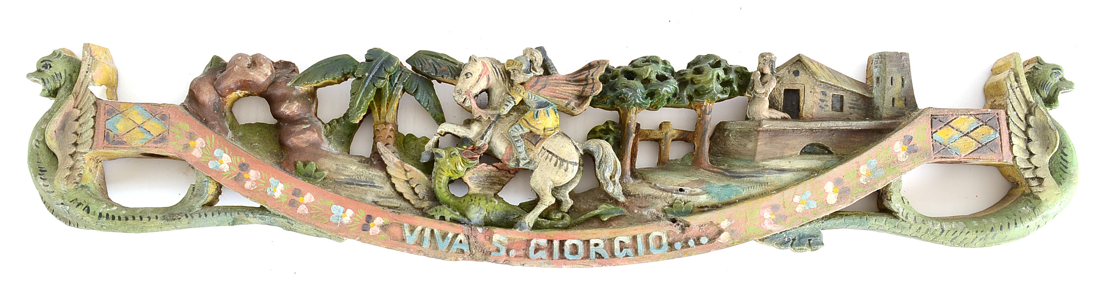 Pair of Early 20th-Century Folk Carved Trade Sign Elements