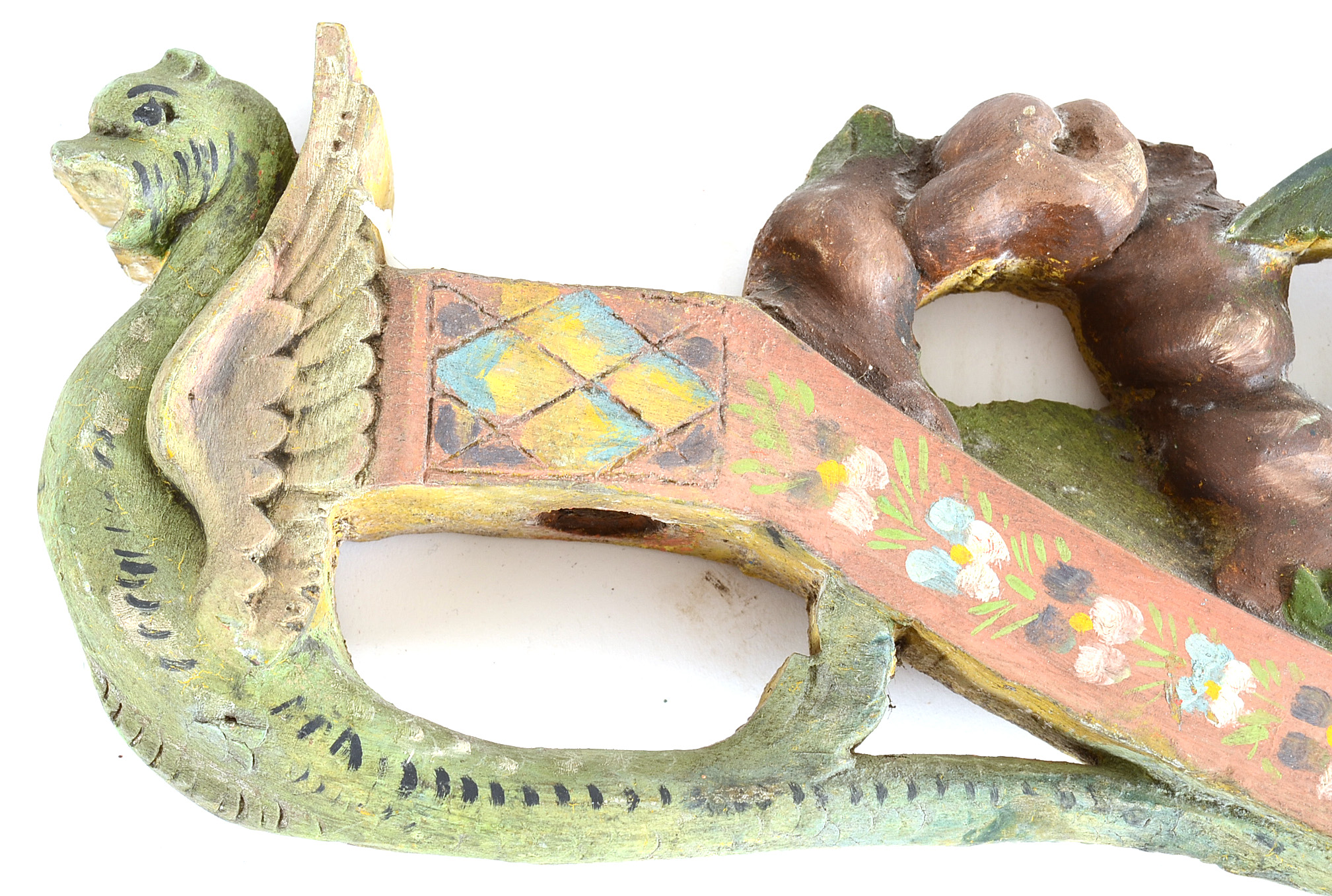 Pair of Early 20th-Century Folk Carved Trade Sign Elements