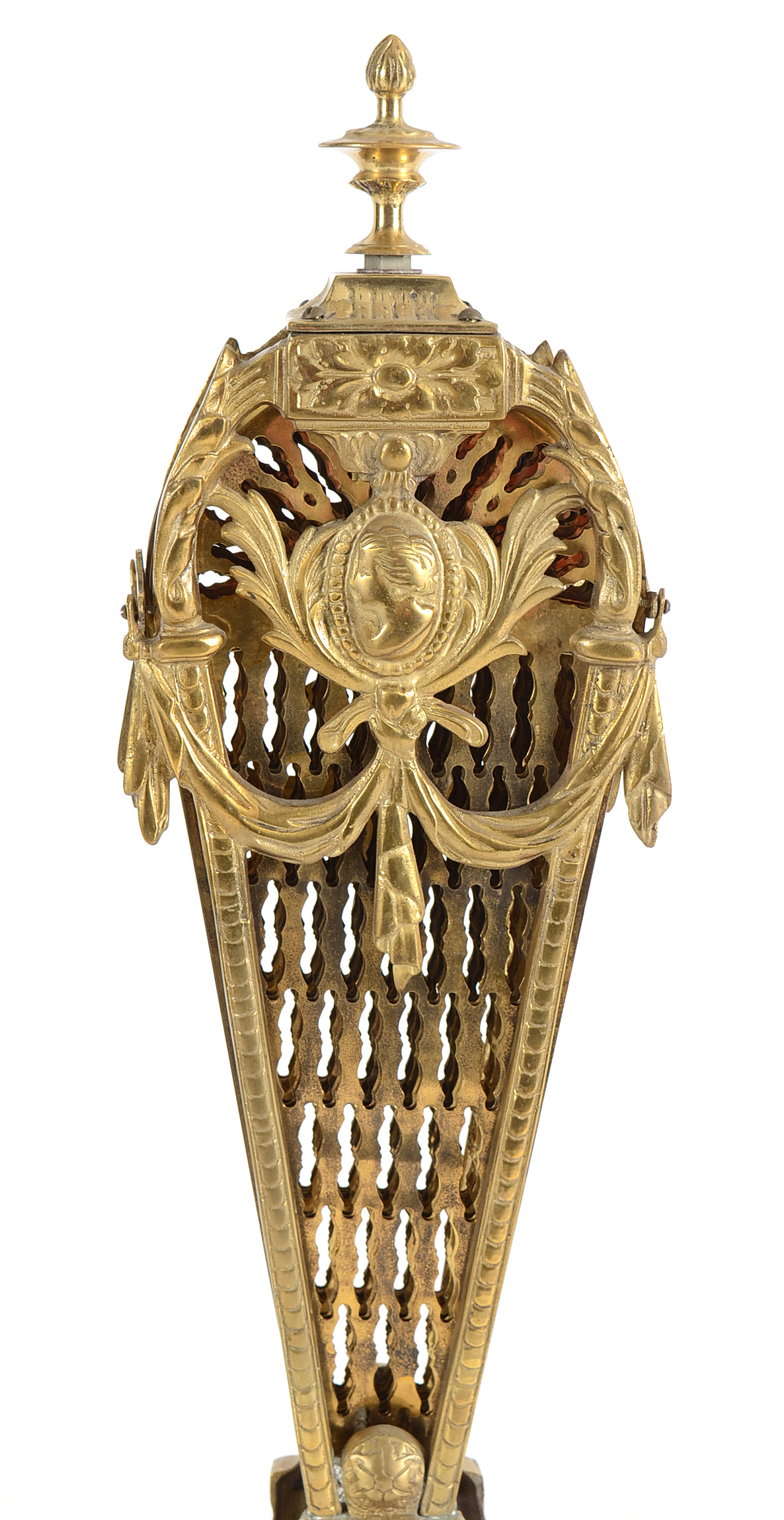 Brass Louis XVI Style Fan Fire Screen