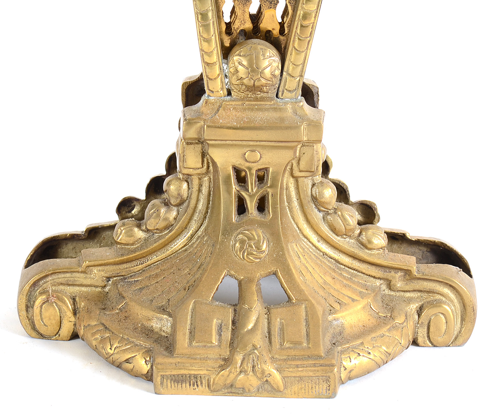 Brass Louis XVI Style Fan Fire Screen