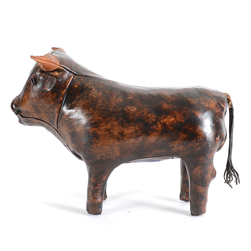 Dimitri Omersa for Abercrombie and Fitch Leather Bull Ottoman