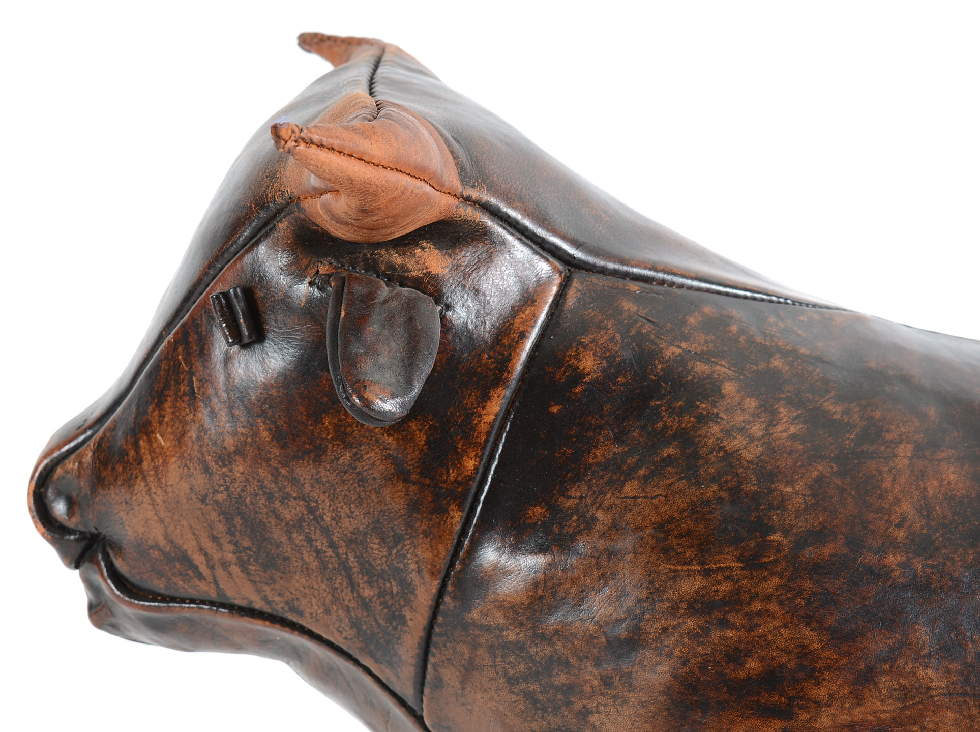 Dimitri Omersa for Abercrombie and Fitch Leather Bull Ottoman