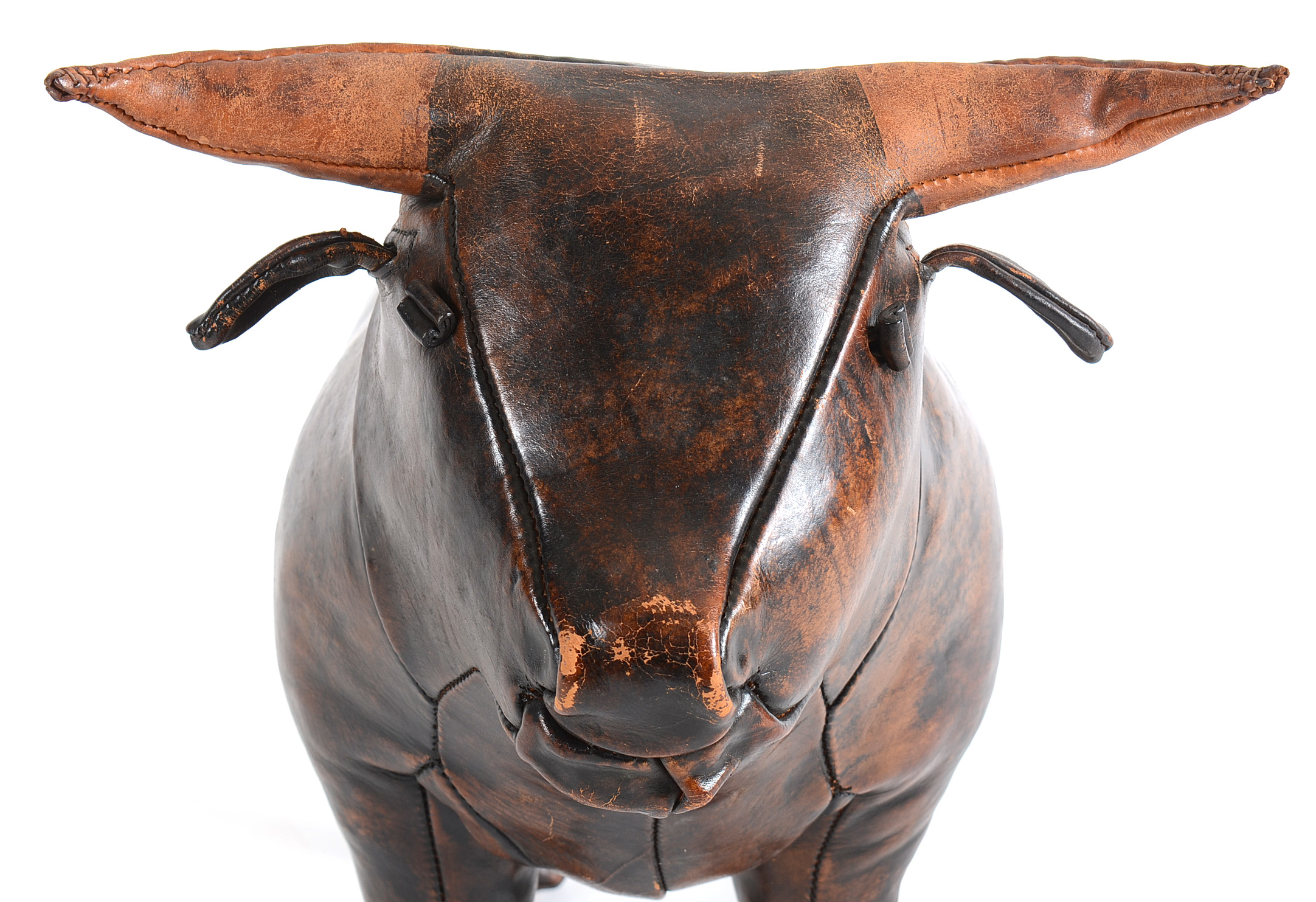 Dimitri Omersa for Abercrombie and Fitch Leather Bull Ottoman