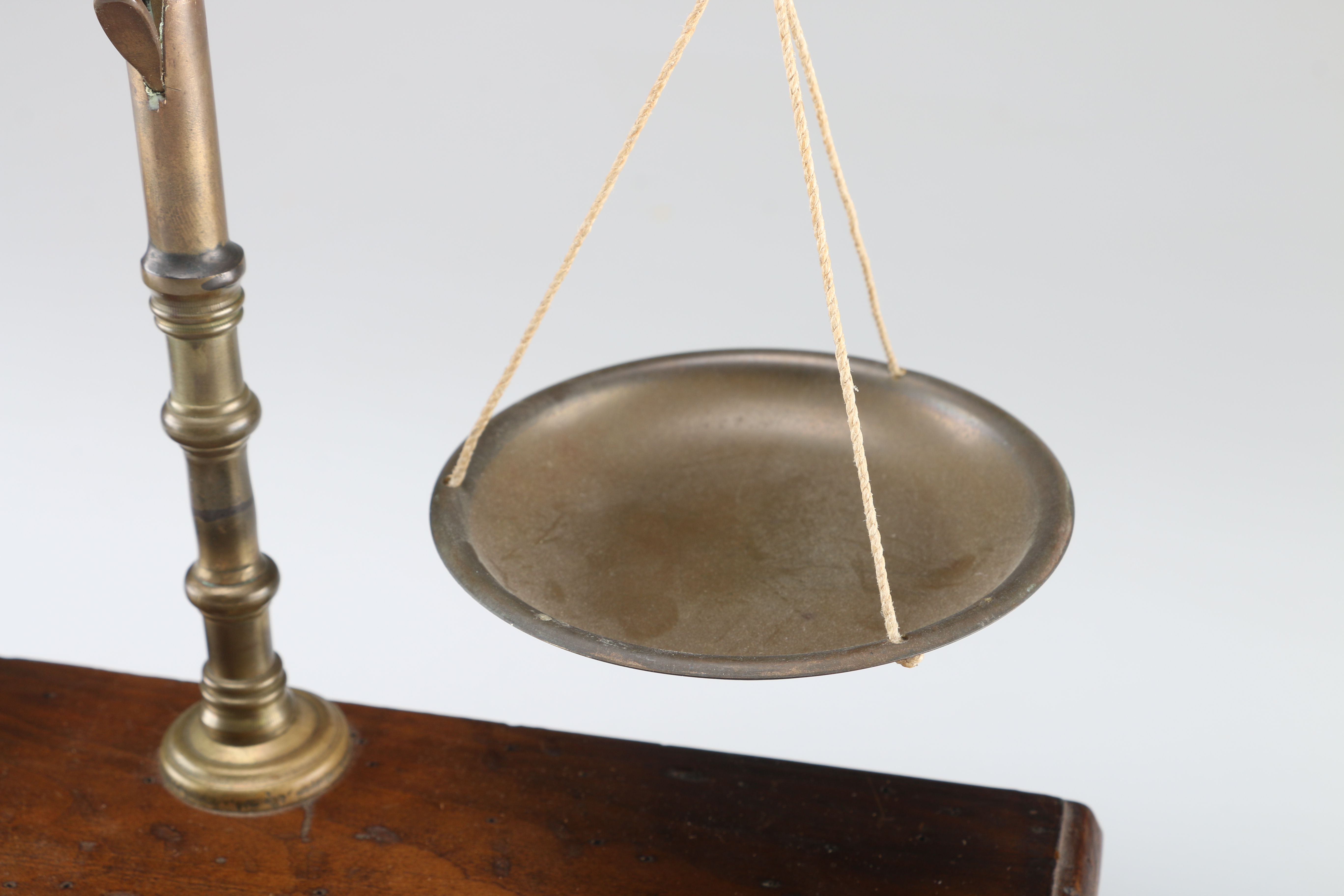 Vintage Brass and Wood Scale