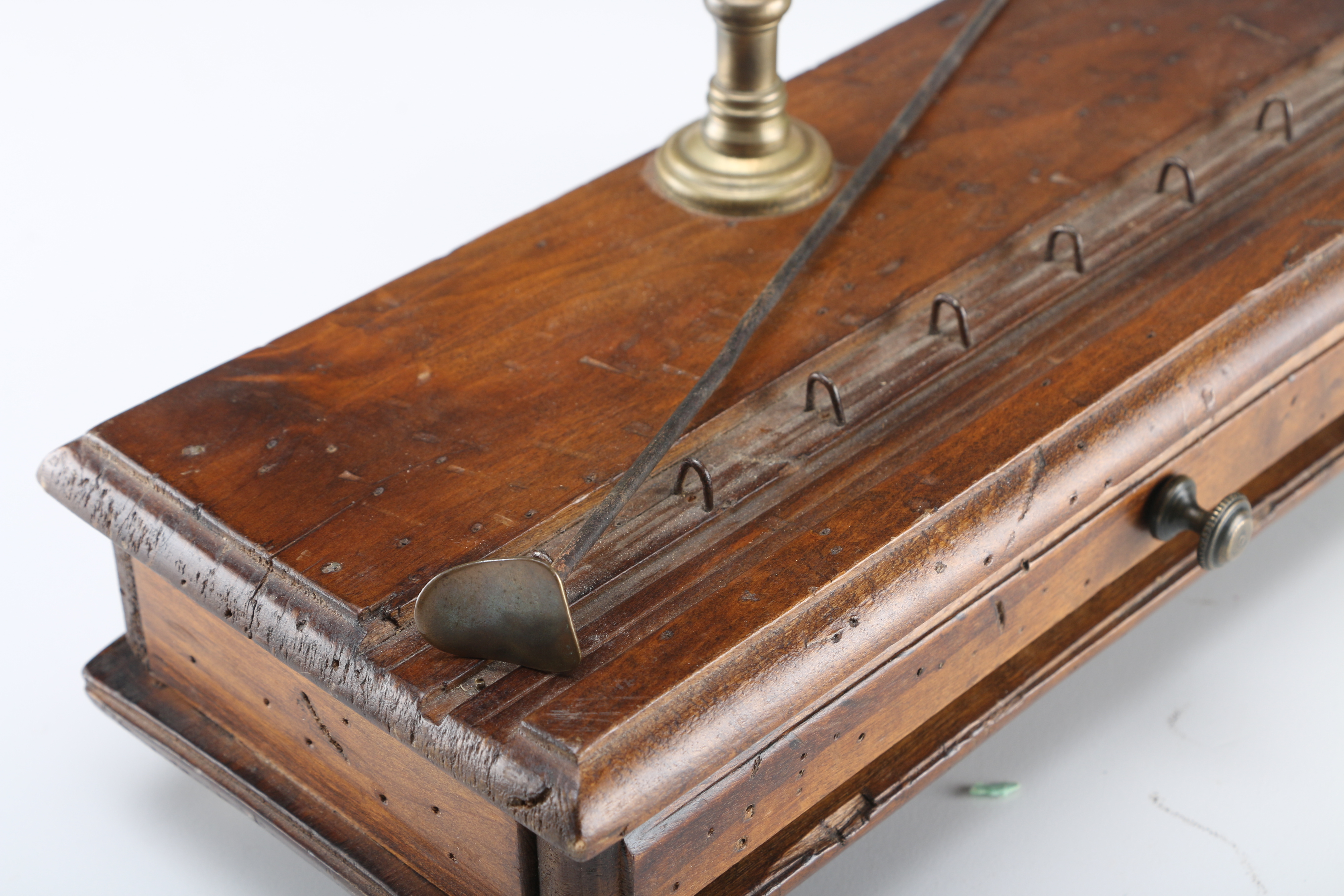 Vintage Brass and Wood Scale