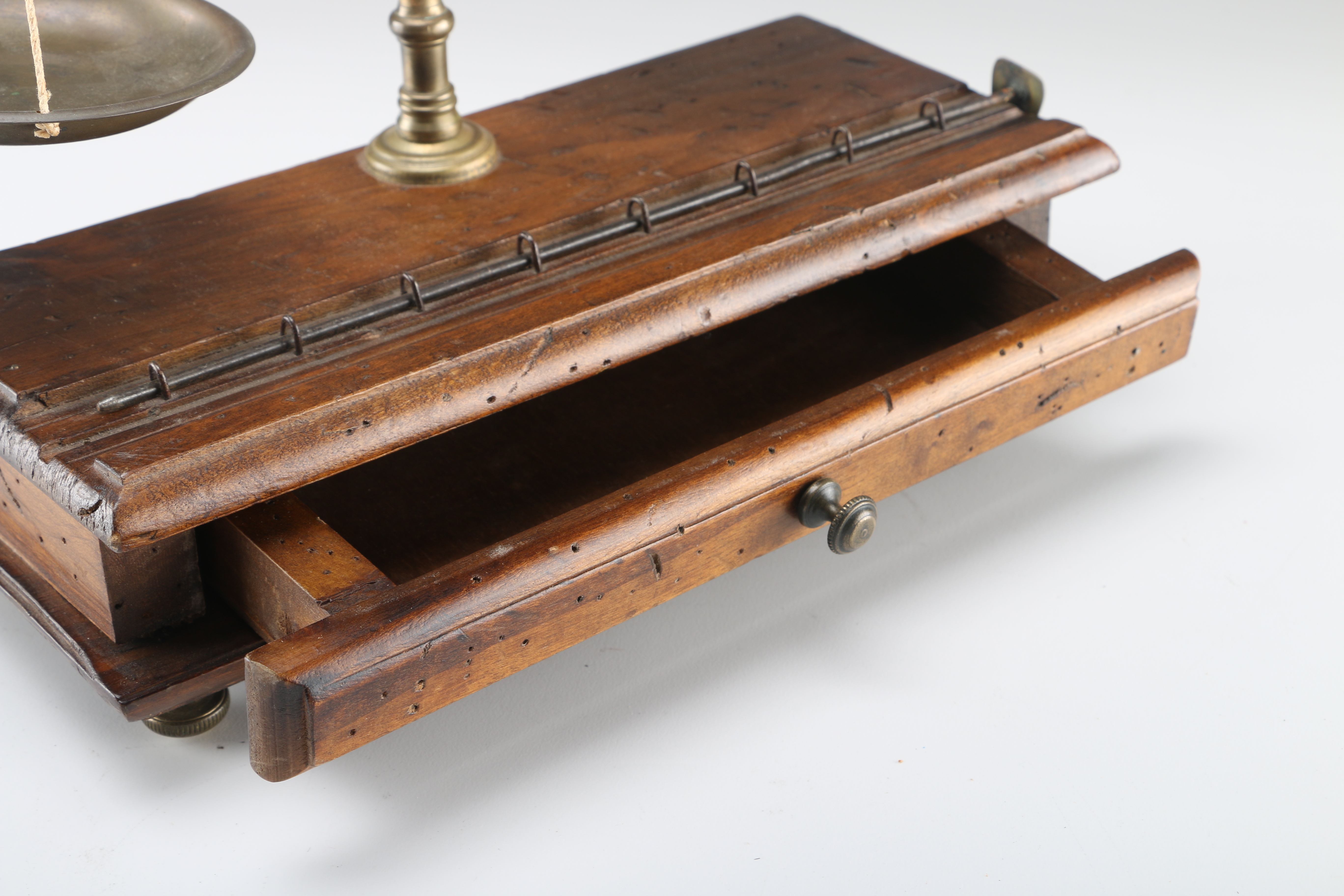 Vintage Brass and Wood Scale