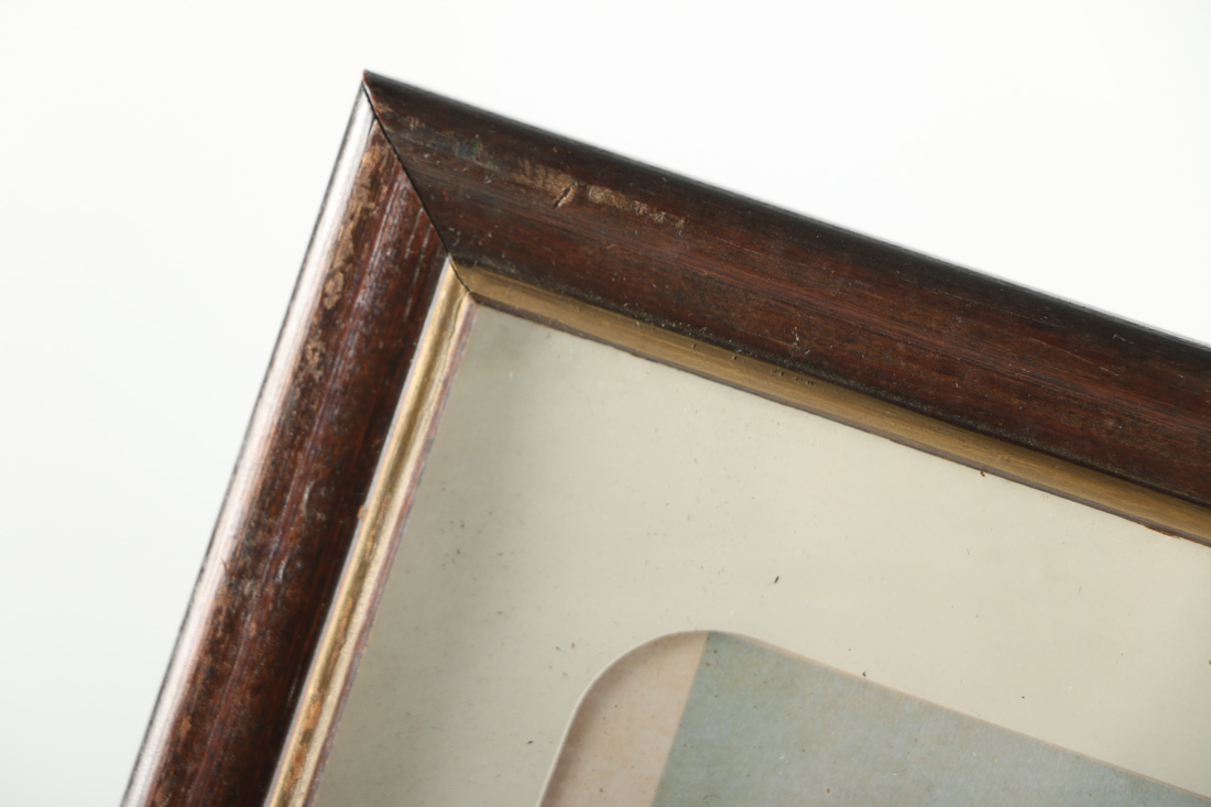 Framed Offset Lithograph "USS Kearsarge vs. CSS Alabama"