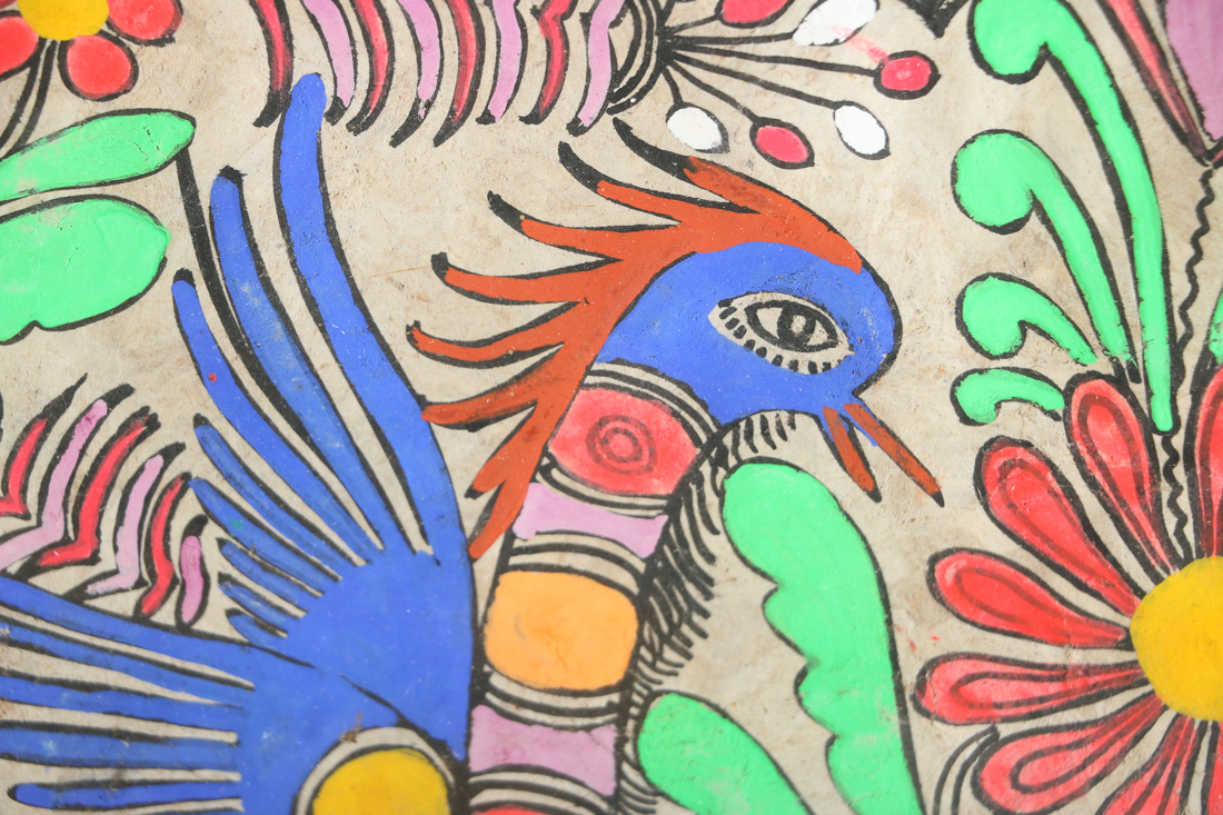 Framed Folk Art Gouache Paintings