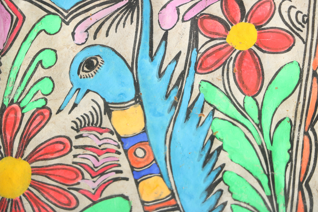 Framed Folk Art Gouache Paintings