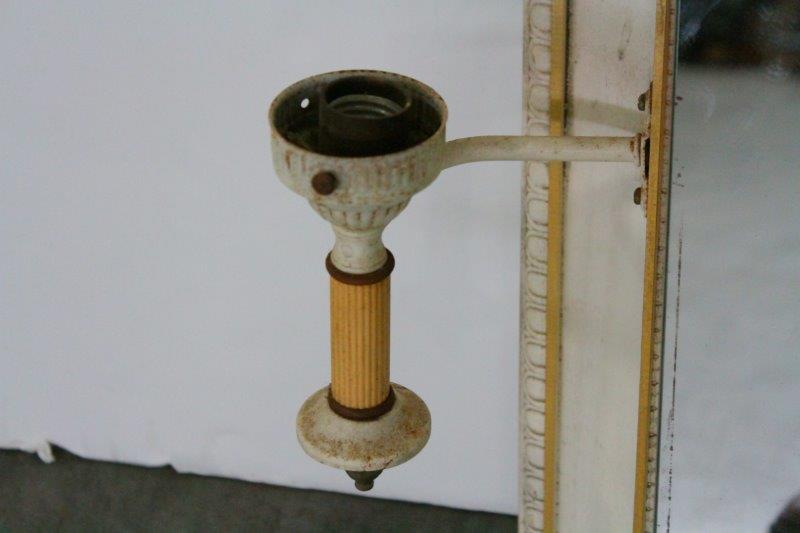 1940s Vanity Wall Cabinet with Light Fixtures and a Mirror