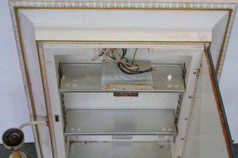 1940s Vanity Wall Cabinet with Light Fixtures and a Mirror