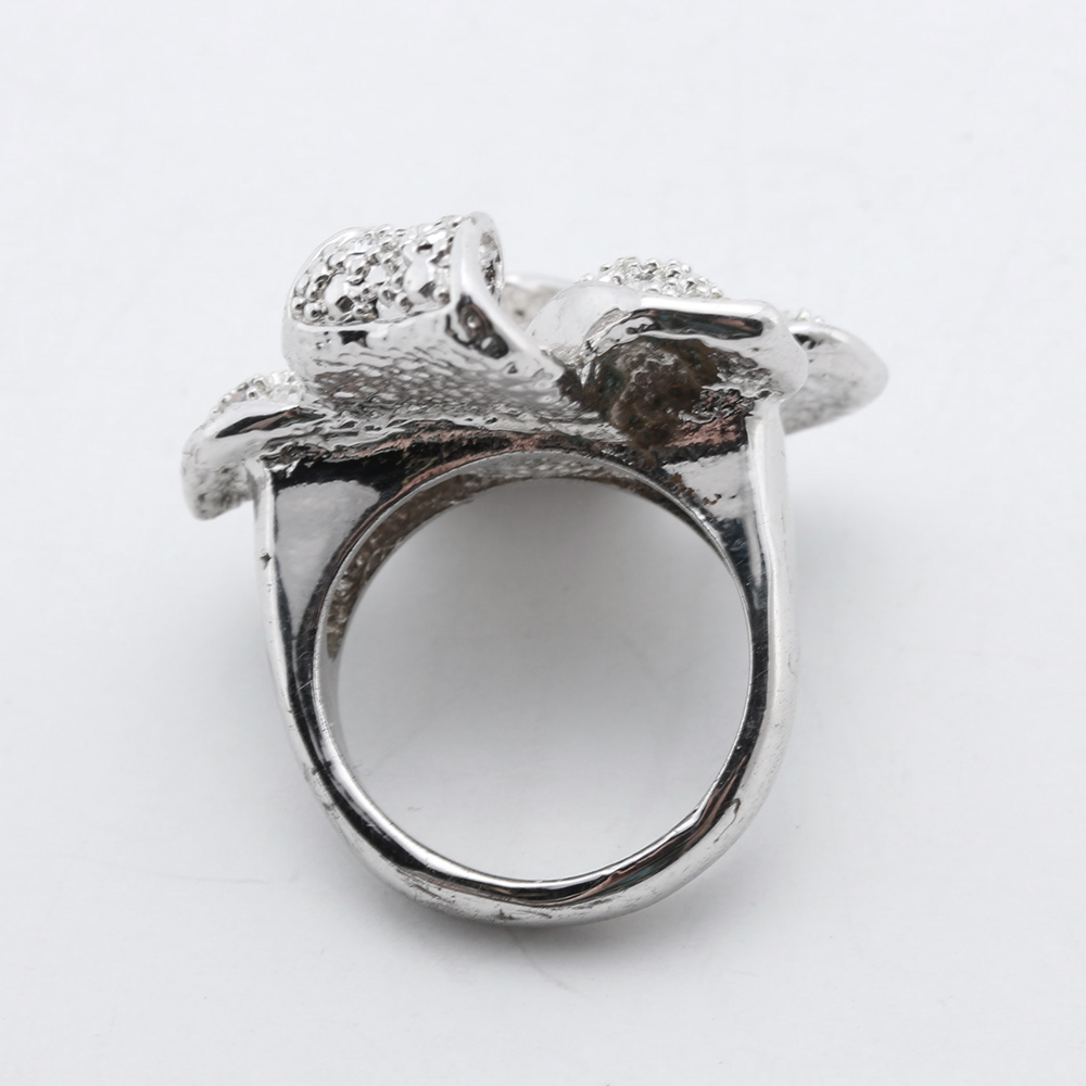 Vintage Zirconia Ring and Two Pairs of Costume Earrings