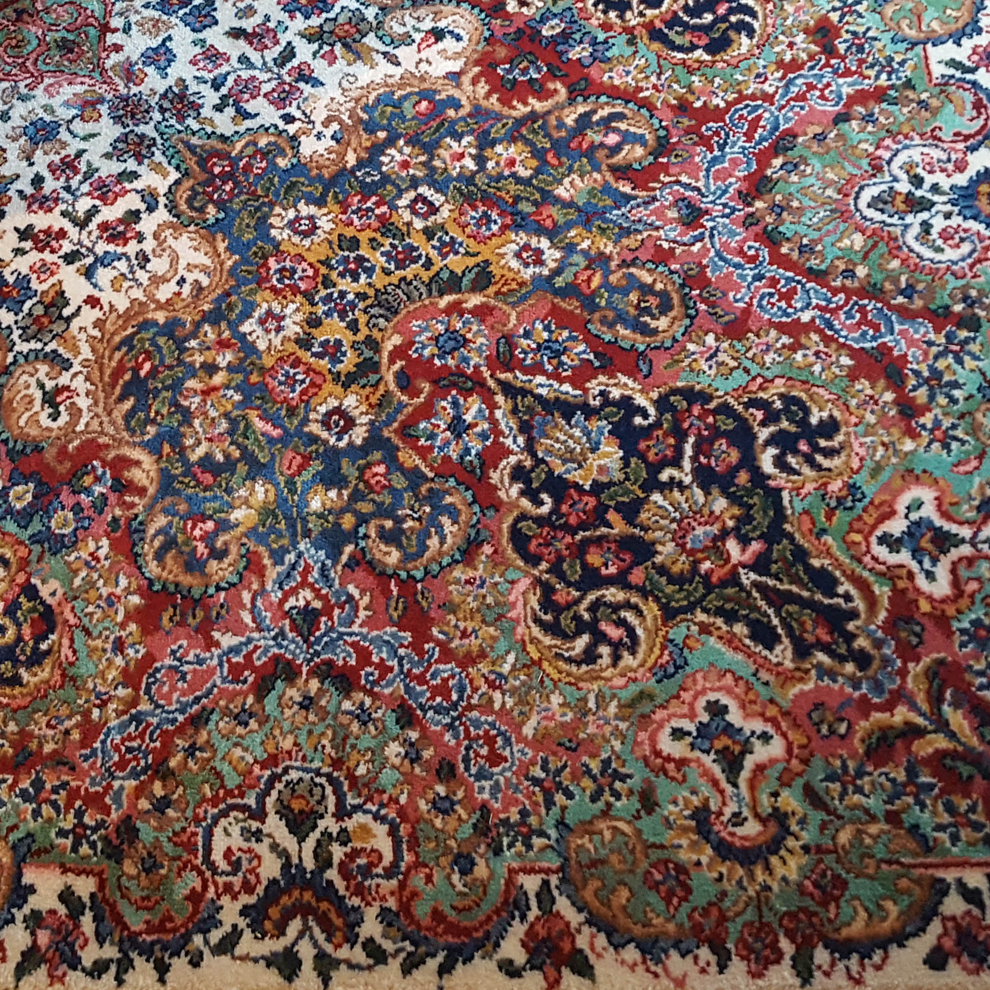 Karastan "Floral Kirman" Wool Area Rug