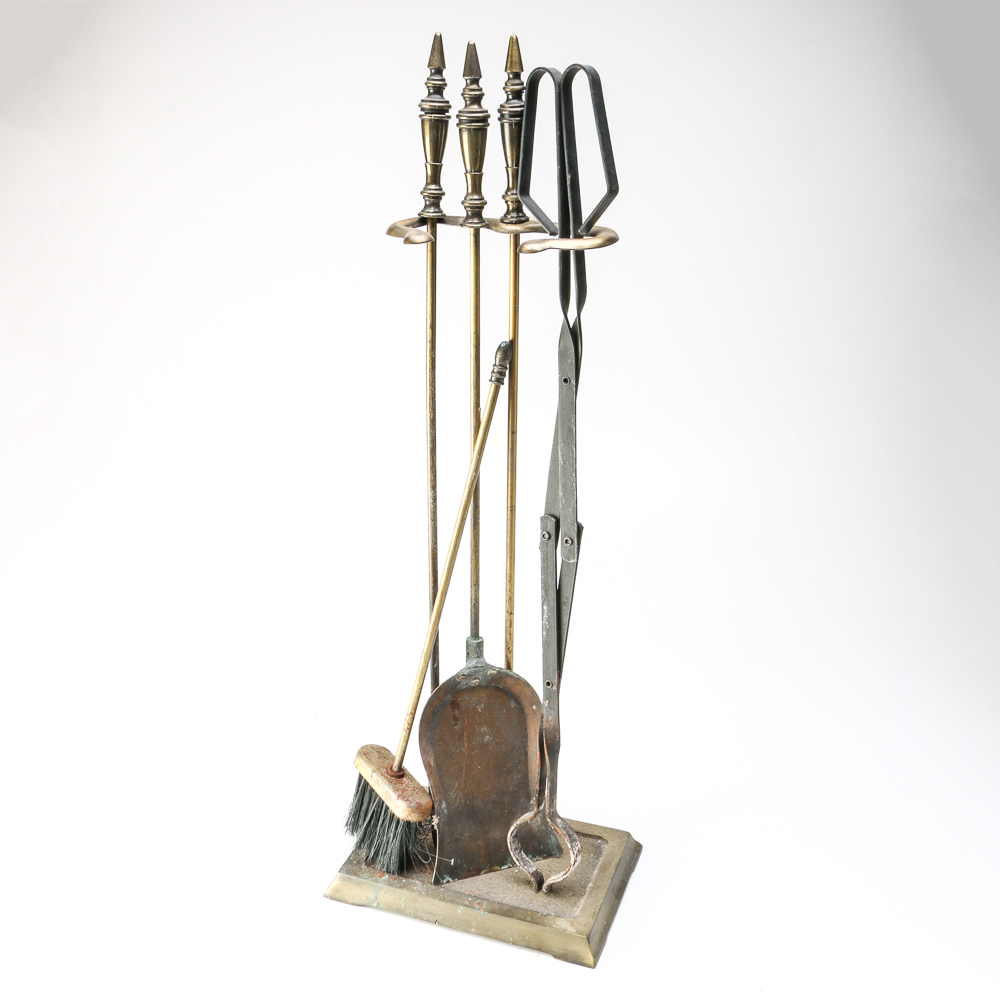 Vintage Brass Fireplace Tools