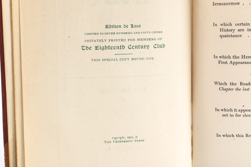1902 "The Works Of Tobias Smollett" Edition de Luxe in Twelve Volumes
