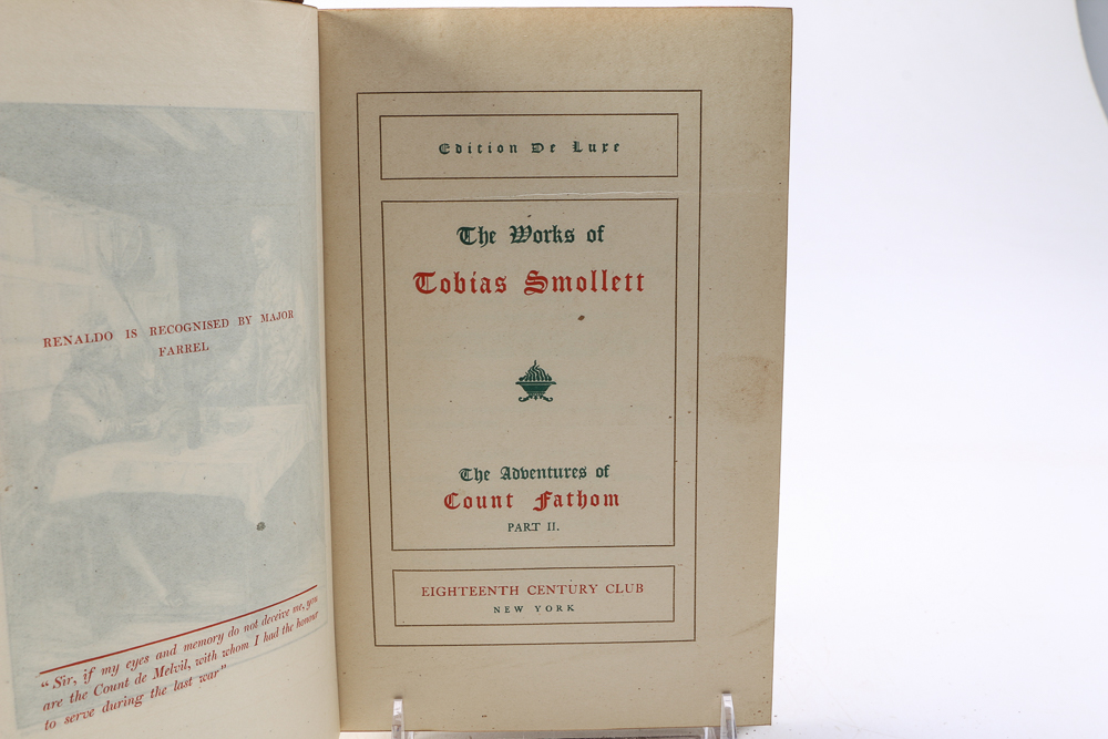 1902 "The Works Of Tobias Smollett" Edition de Luxe in Twelve Volumes