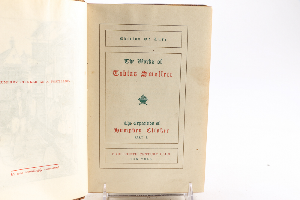 1902 "The Works Of Tobias Smollett" Edition de Luxe in Twelve Volumes